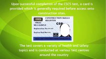 CSCS Tests & CSCS Cards explained