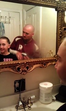 9yr. old Brookelyn shaves head in honor of cancer patients!!