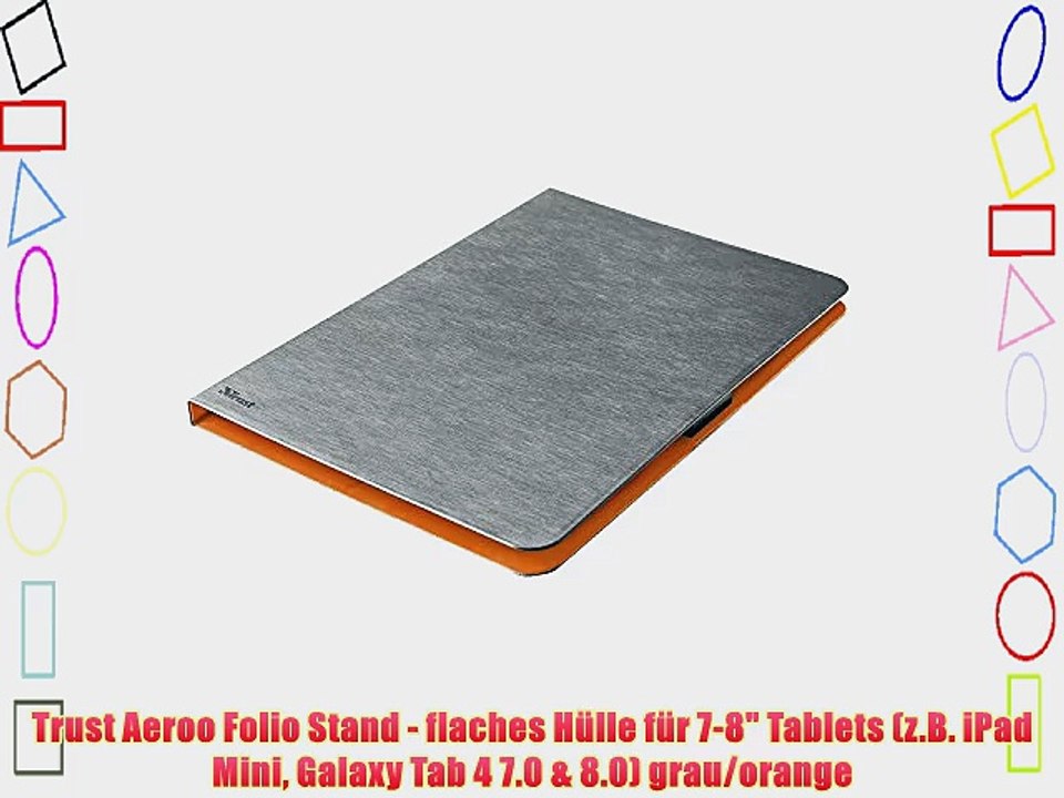 Trust Aeroo Folio Stand - flaches H?lle f?r 7-8 Tablets (z.B. iPad Mini Galaxy Tab 4 7.0