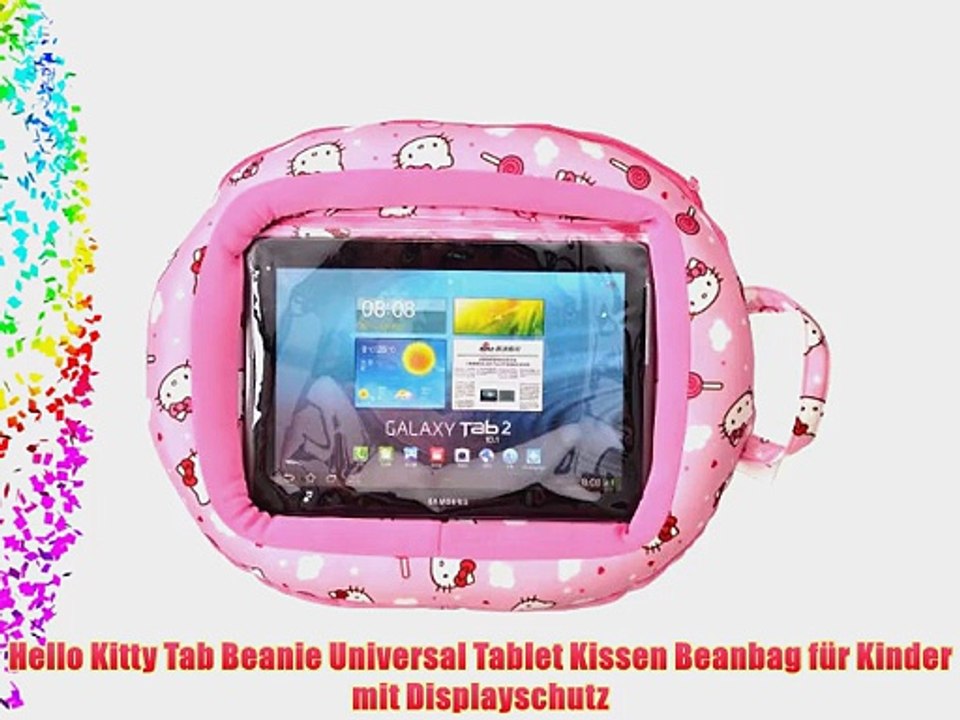 Hello Kitty Tab Beanie Universal Tablet Kissen Beanbag f?r Kinder mit Displayschutz
