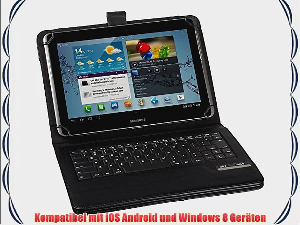 Kit Universal Schutzh?lle Case Cover mit Wireless Bluetooth Tastatur Keyboard QUERTY und eingebautem