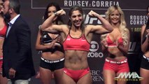 UFC 190: el feroz careo entre Ronda Rousey y Bethe Correia (VIDEO)