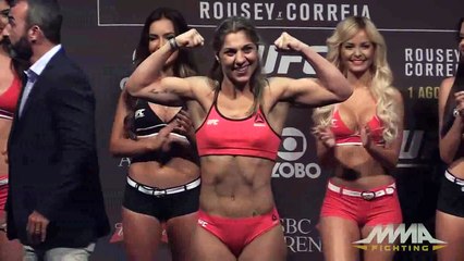 UFC 190: el feroz careo entre Ronda Rousey y Bethe Correia (VIDEO)