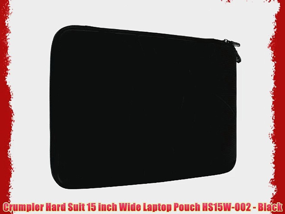 Crumpler Hard Suit 15 inch Wide Laptop Pouch HS15W-002 - Black