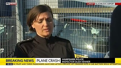 Small Plane Crashes Into Car Auction At Blackbushe Airport