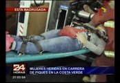 Costa Verde: mujeres heridas en aparatoso accidente por piques