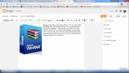 How to create a post in blogger Class # 1 ( Season 2 )