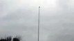 Flagpole in the winds of Irene