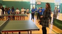 Kate Middleton play basketball and plays ping pong with Prince William VERY FUNNY !