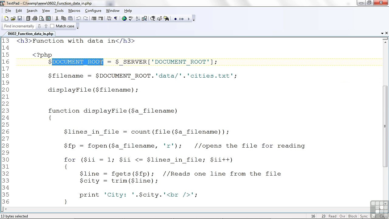 Web Design Functions That Receives Data