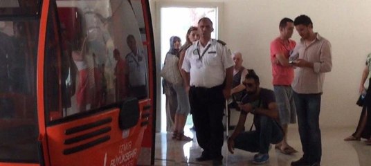 Teleferikte korku dolu anlar...Yolcular mahsur kaldı