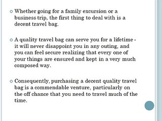 Things to Consider When Choosing a Travel Bag