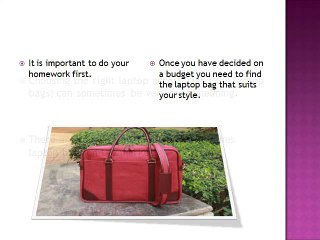 The Art of Choosing the Right Style of Laptop Bags