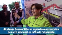 Alcaldesa Susana Villarán supervisó construcción de carril adicional en la Vía de Evitamiento