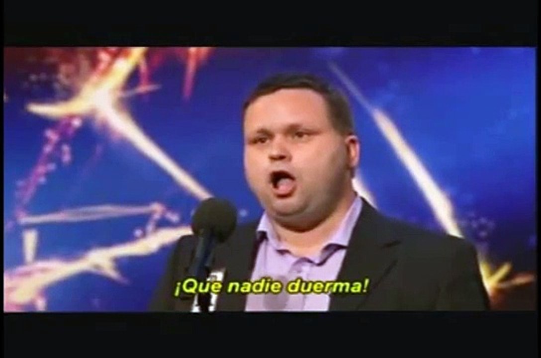 Paul Potts audition - Nessun Dorma - Subtítulos Español