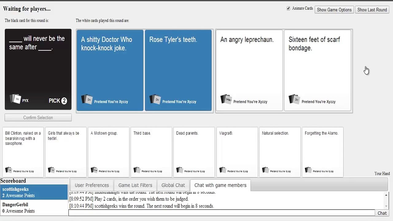 Cards Against Humanity | Part 1 | Rose Tylers Teeth