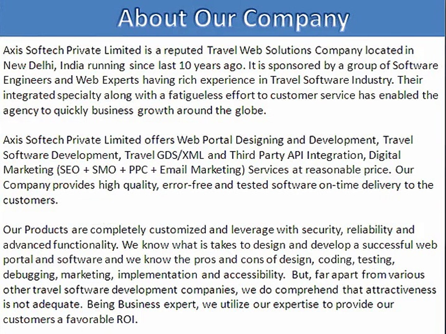 Travel Technology, Travel Software Solutions, Travel API Integration, Travel Portal Software Develop