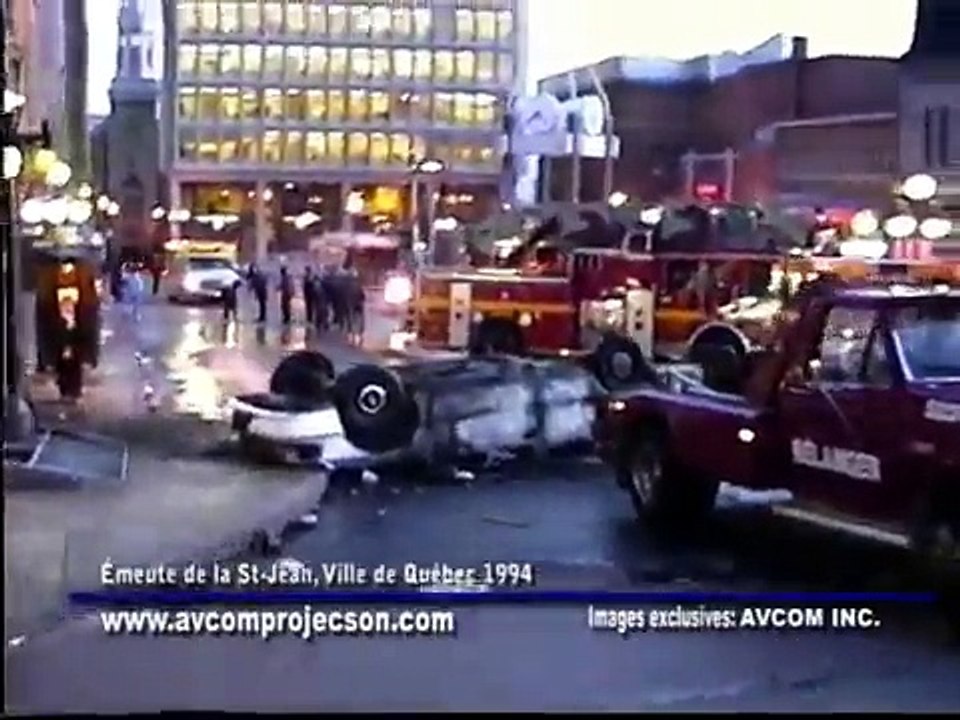 Production vidéo Québec  Émeute de la St-Jean Baptiste à Québec 1994