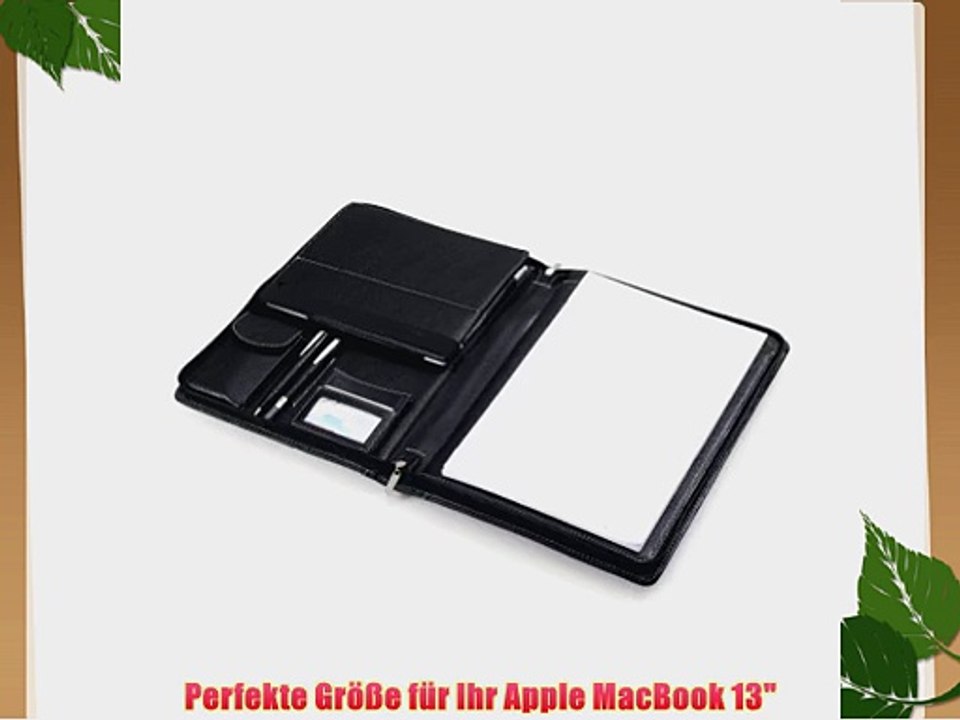 Aktentasche mit Tragegurt und Rei?verschluss f?r iPad und MacBook in schwarz