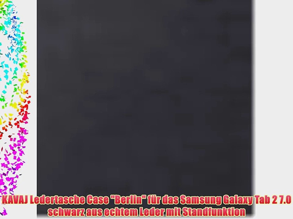 KAVAJ Ledertasche Case Berlin f?r das Samsung Galaxy Tab 2 7.0 schwarz aus echtem Leder mit