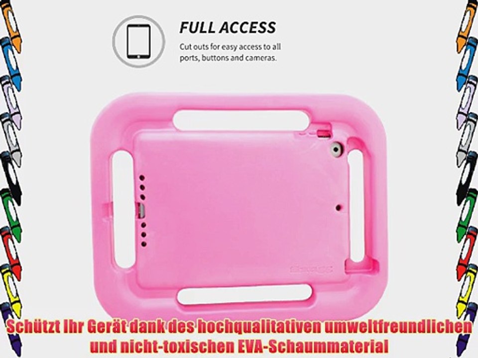 Snugg Kinder iPad Air H?lle in Rosa mit lebenslanger Garantie - sto?- und fallfestes Case aus