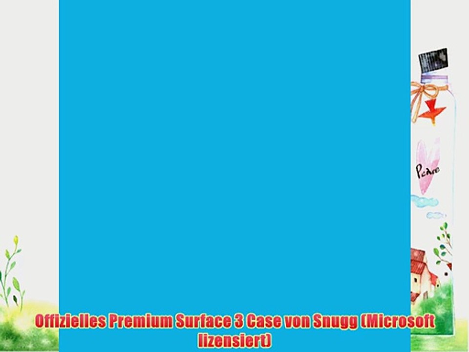 Snugg Surface 3 Tasche (Cyan) - Leder H?lle mit lebenslanger Garantie f?r Microsoft Surface