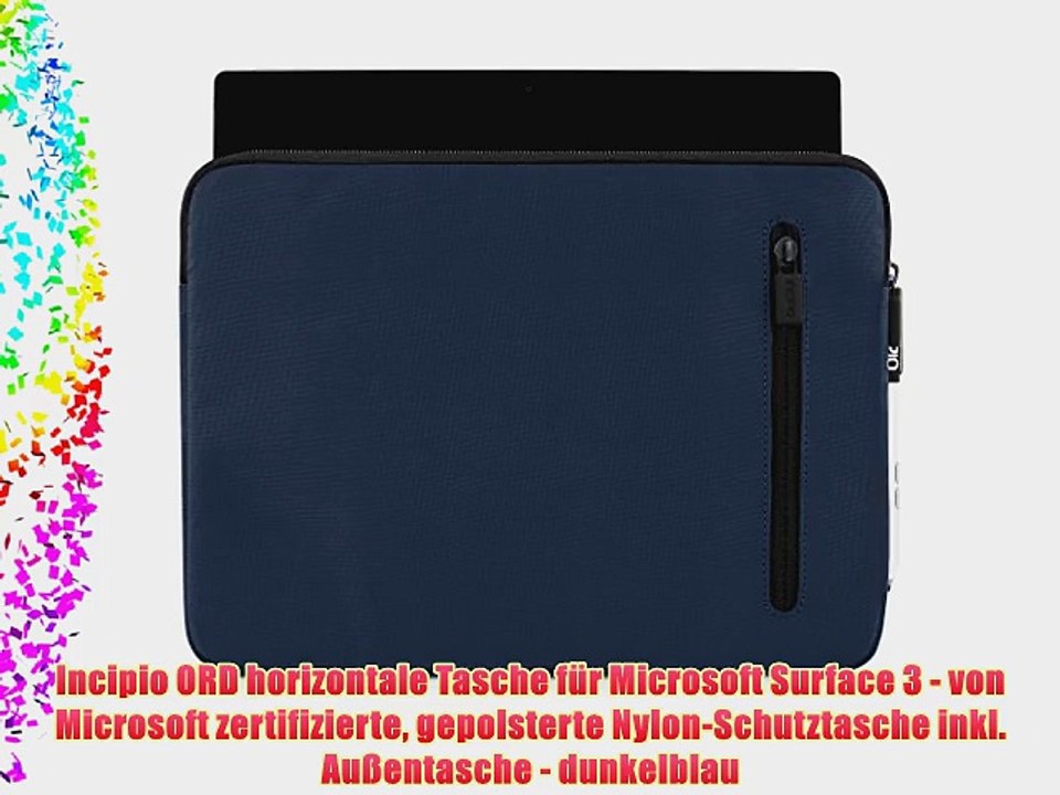 Incipio ORD horizontale Tasche f?r Microsoft Surface 3 - von Microsoft zertifizierte gepolsterte
