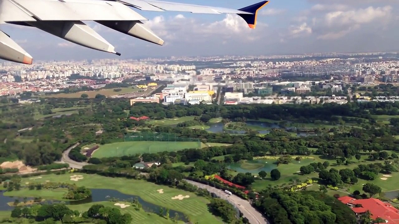 Singapore Airlines Airbus A380 Take Off From Changi Airport