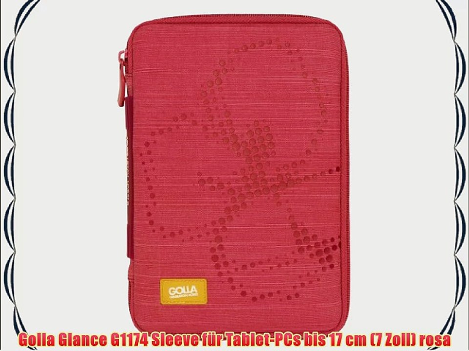 Golla Glance G1174 Sleeve f?r Tablet-PCs bis 17 cm (7 Zoll) rosa