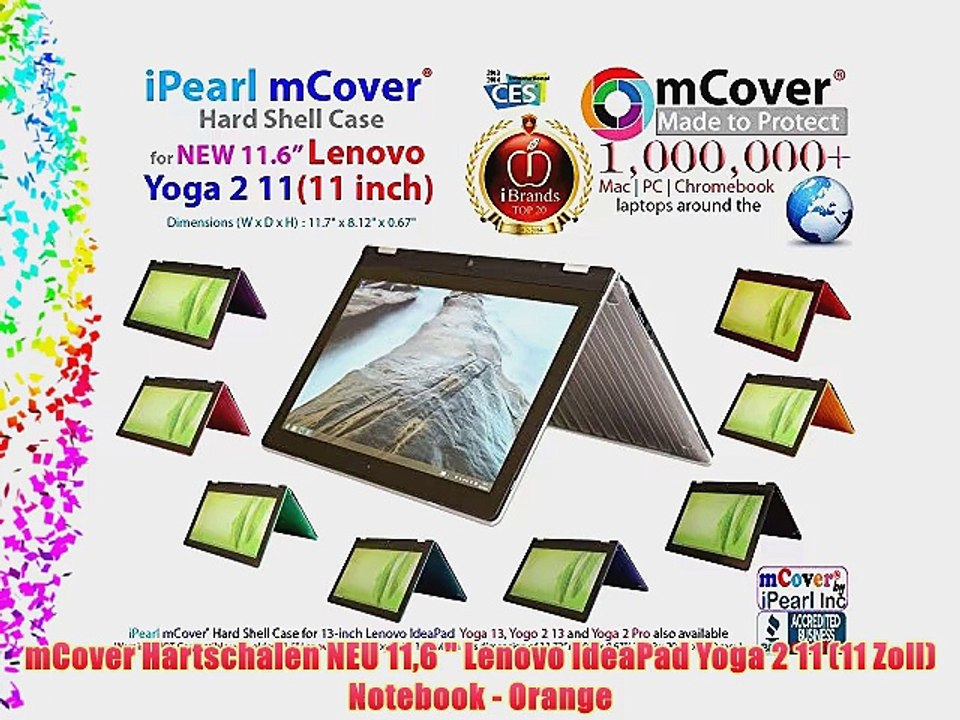 mCover Hartschalen NEU 116  Lenovo IdeaPad Yoga 2 11 (11 Zoll) Notebook - Orange
