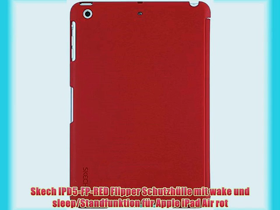 Skech IPD5-FP-RED Flipper Schutzh?lle mit wake und sleep/Standfunktion f?r Apple iPad Air rot