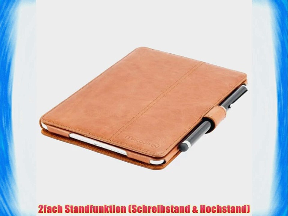 MACOON iPad mini 3 Ledertasche 'Business Traveler' aus 100% Rindsleder Echt Leder Tasche mit