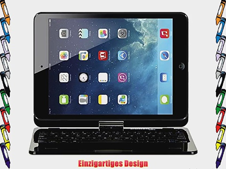 DONZO IBK-09 Tasche / Case inkl. QWERTZ Bluetooth Tastatur f?r Apple iPad Air 2 mit Standfunktion