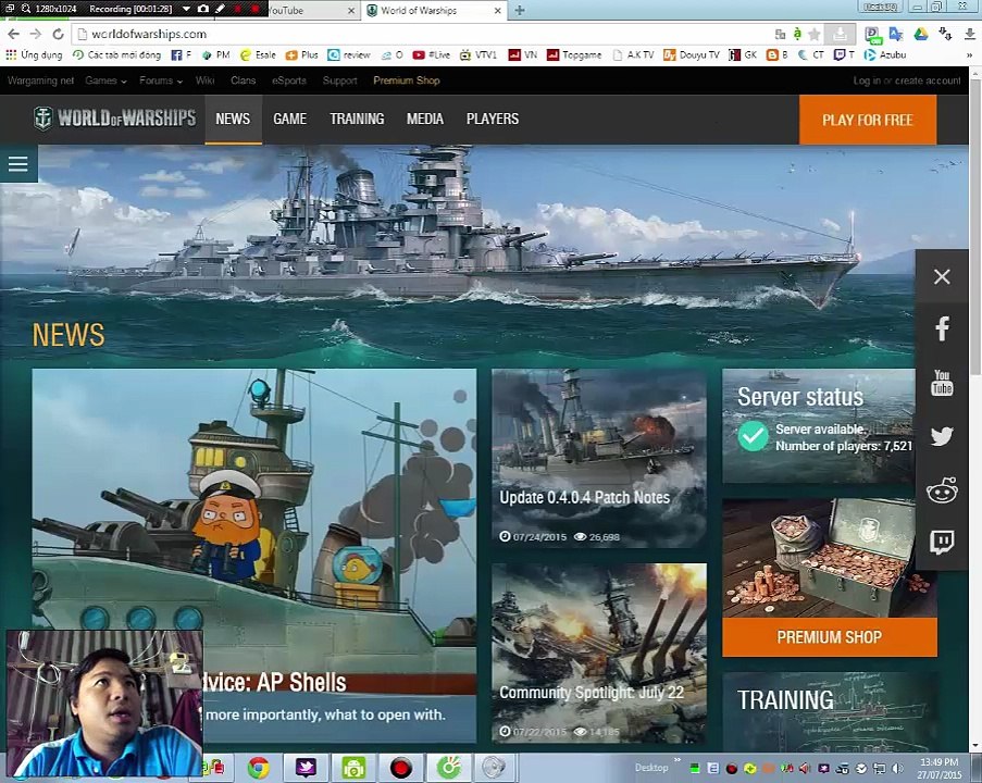 Hướng dẫn tải games và đăng ký tài khoản Word of war ship