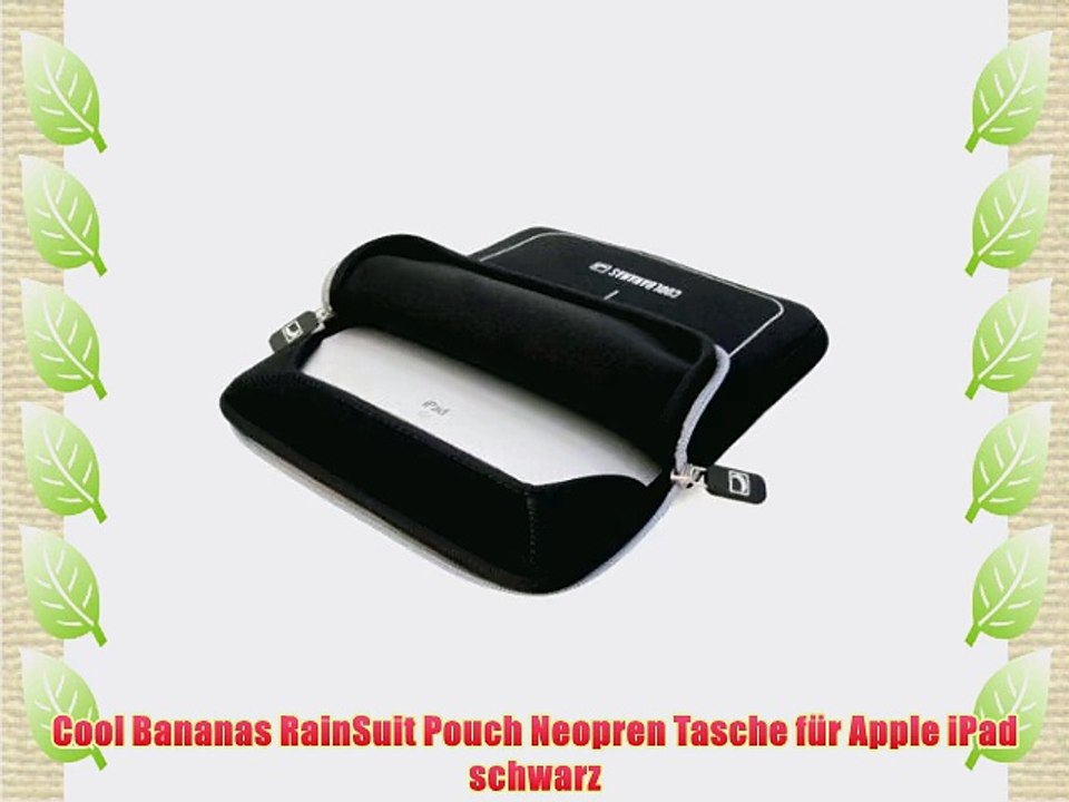 Cool Bananas RainSuit Pouch Neopren Tasche f?r Apple iPad schwarz
