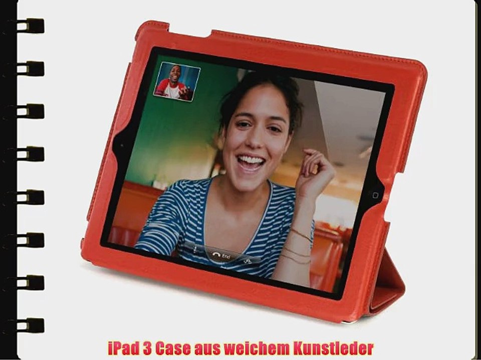 Tucano Cornice Folio Schutzh?lle und St?nder f?r Apple iPad 2 und 3 rot