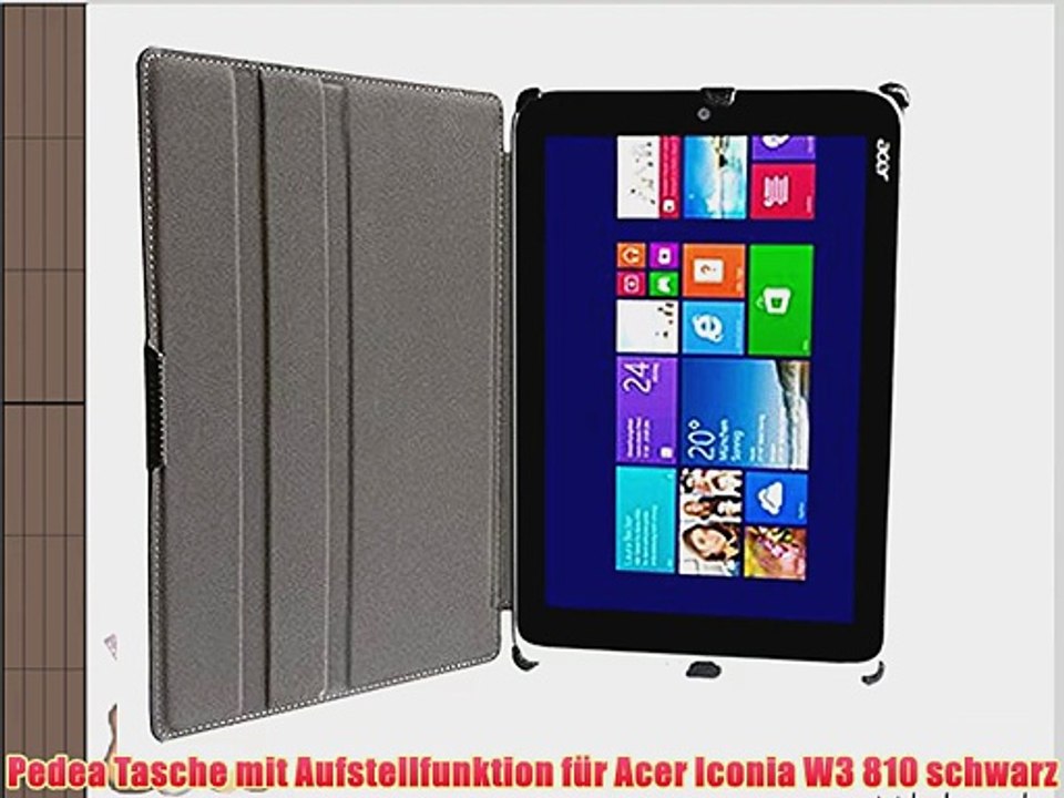 Pedea Tasche mit Aufstellfunktion f?r Acer Iconia W3 810 schwarz