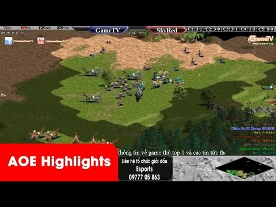 AOE Highlights, Quá sốc khi GameTV giành chiến thắng trước SkyRed khi quân là tịt