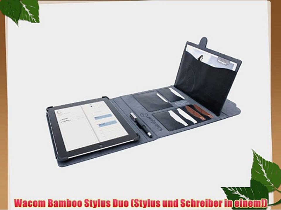 Waterkant Logbuch Folio Tasche inkl. Wacom Bamboo Stylus Duo f?r Apple iPad schwarz