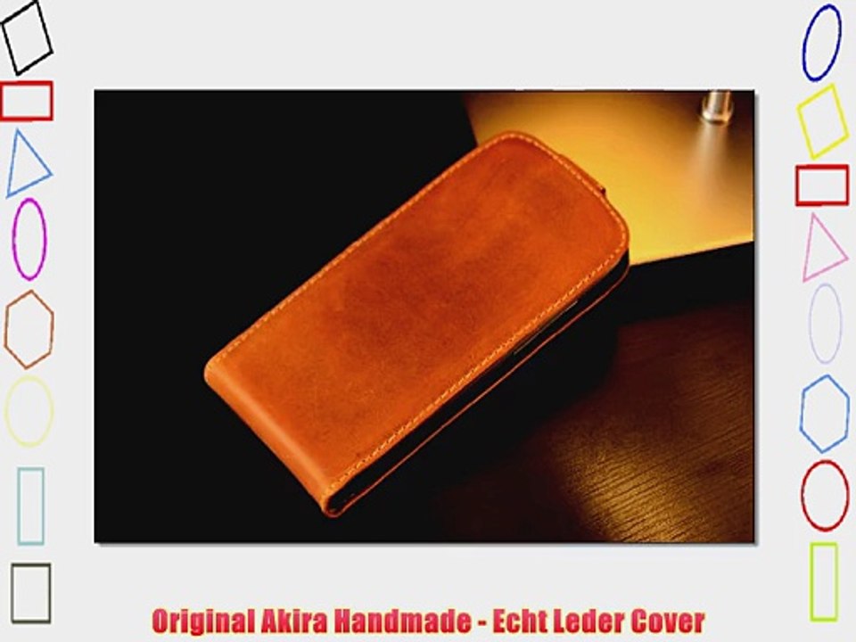 Original Akira Hand Made Echt Leder HTC One S Cover Handgemacht Case Schutzh?lle Etui Flip