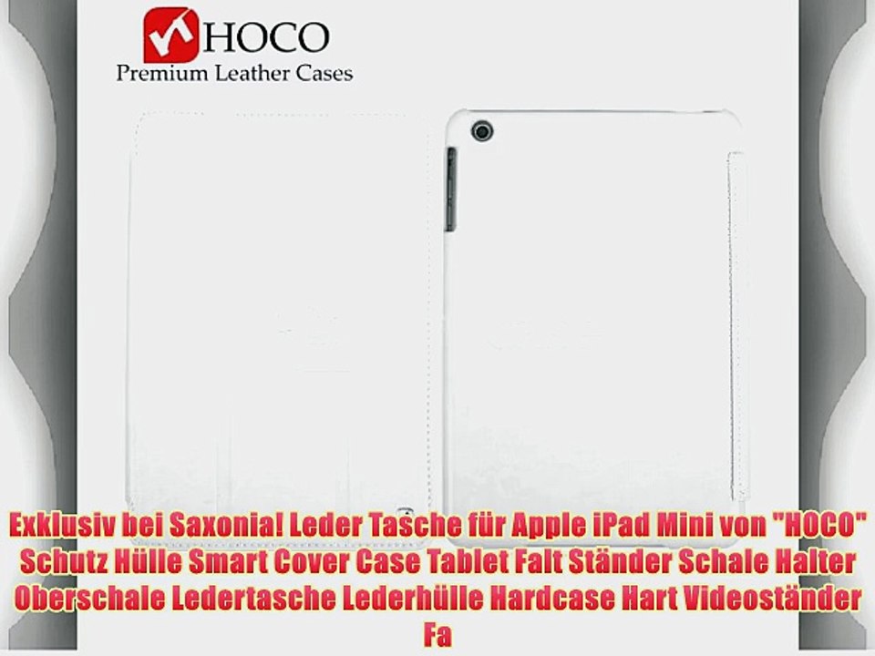 Exklusiv bei Saxonia! Leder Tasche f?r Apple iPad Mini von HOCO Schutz H?lle Smart Cover Case