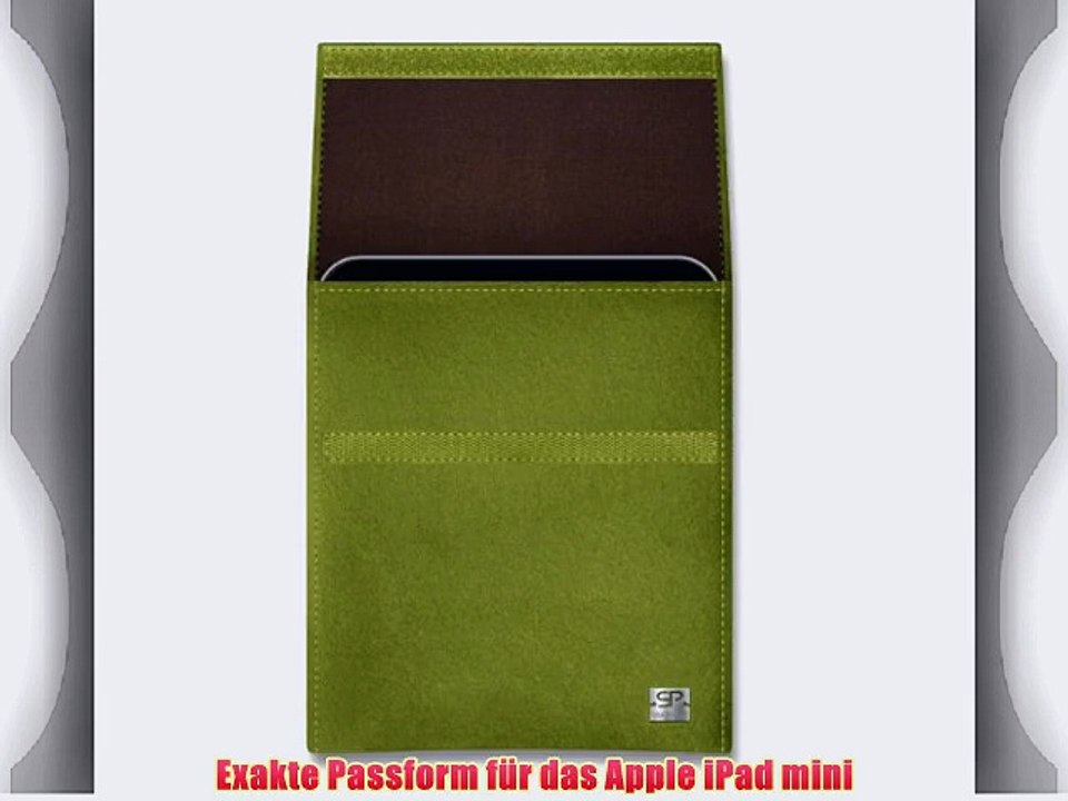 SIMON PIKE Tablet PC Tasche Atlanta P gruen f?r Apple iPad mini aus Wollfilz