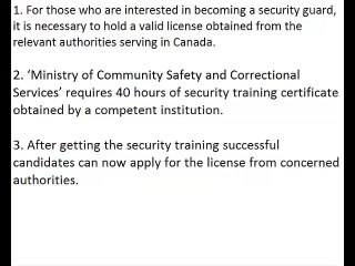 Basics of security guard training in canada