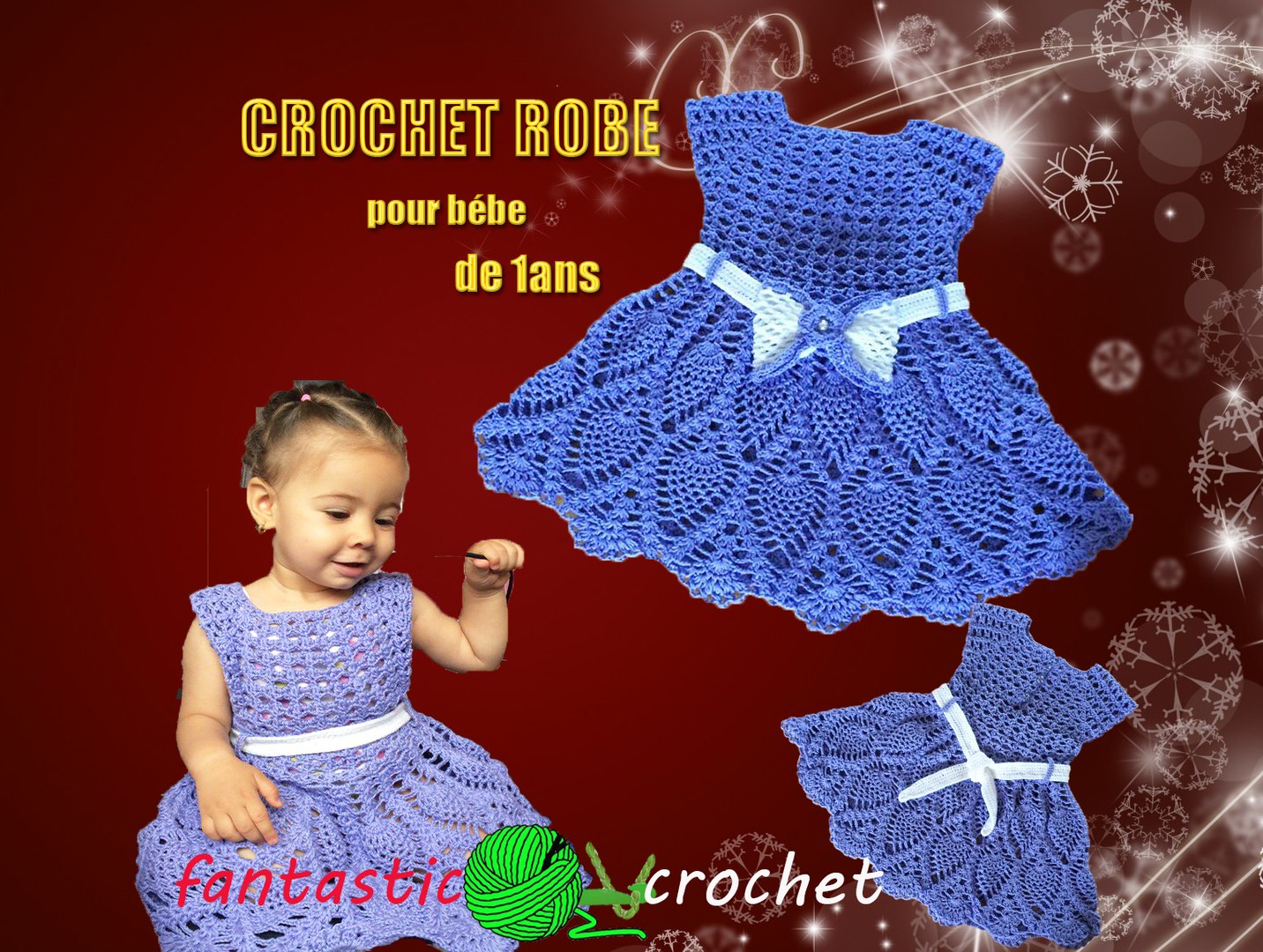 Robe pour b b au crochet