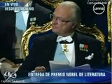 Premio nobel a la literatura 2010(Mario Vargas Llosa recibe el premio)