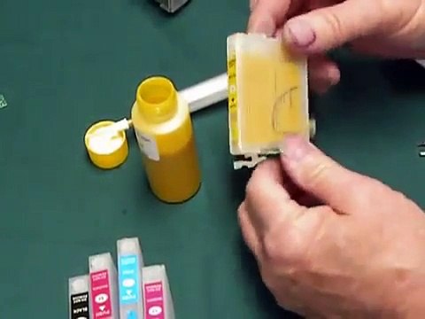 Refill Kit With Refillable Cartridges For Epson Workforce WF 2540, WF 2530, COC Smart Chip