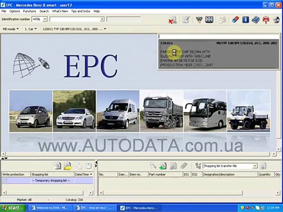 Mercedes EWA net - EPC + WIS