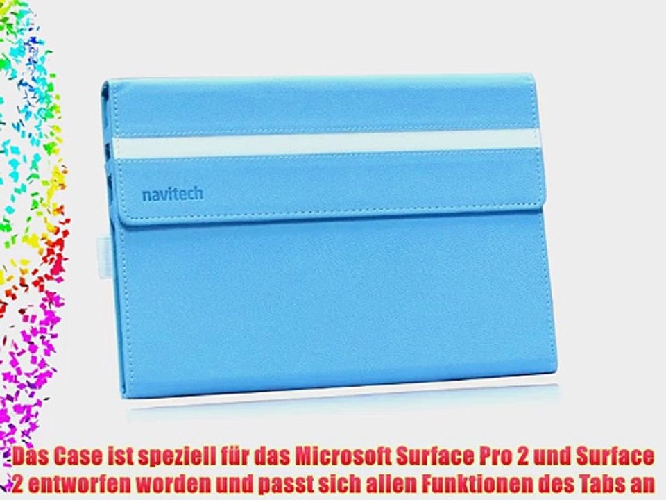 Navitech bycast Leder Case Cover f?r das Microsoft Surface 2 (Surface 2 blau)