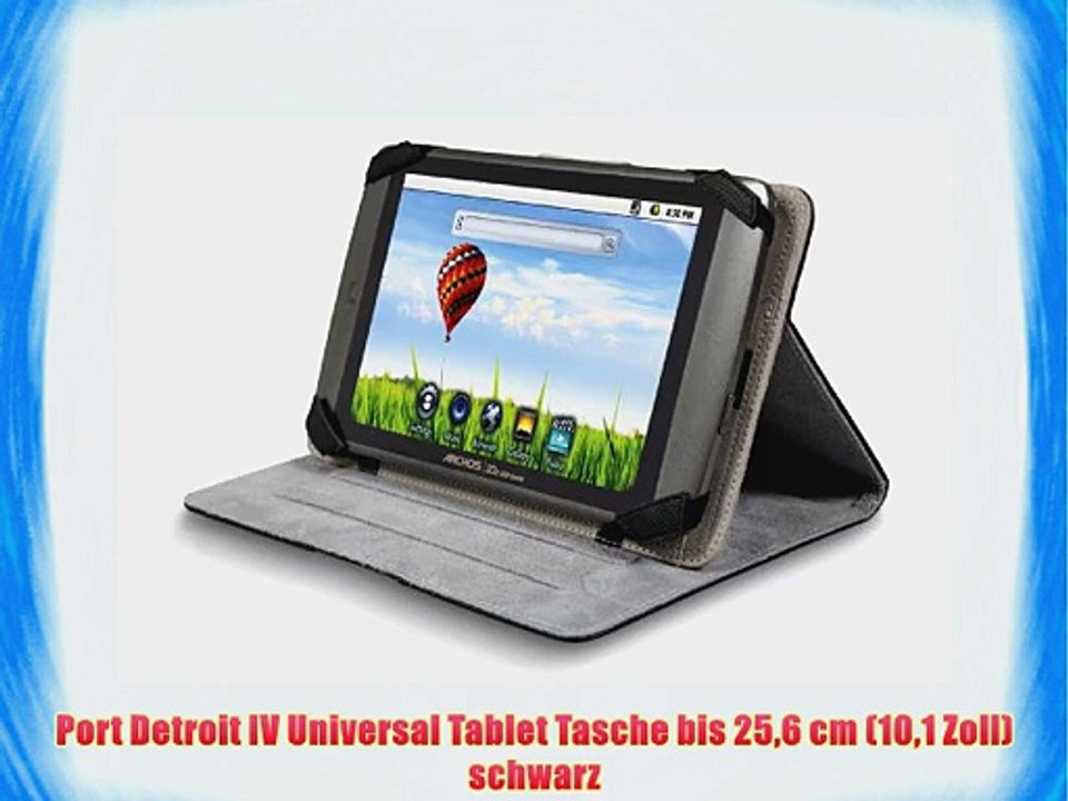 Port Detroit IV Universal Tablet Tasche bis 256 cm (101 Zoll) schwarz