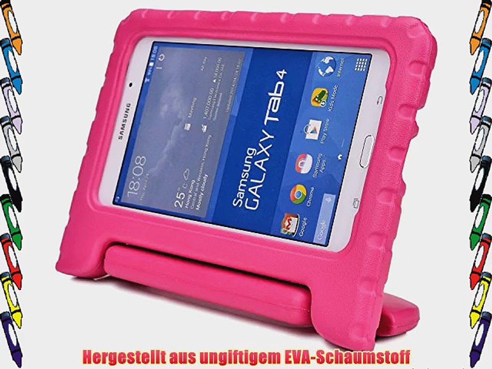 Cooper Cases(TM) Dynamo Samsung Galaxy Tab 4 8.0?(T330) H?lle f?r Kinder in Pink (Leicht ungiftiger